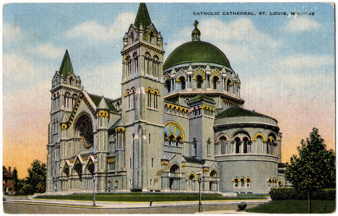 Cathedral Basilica St Louis MO Postcard.