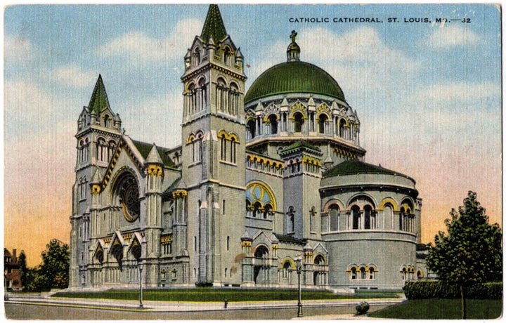 Cathedral Basilica St Louis MO Postcard.
