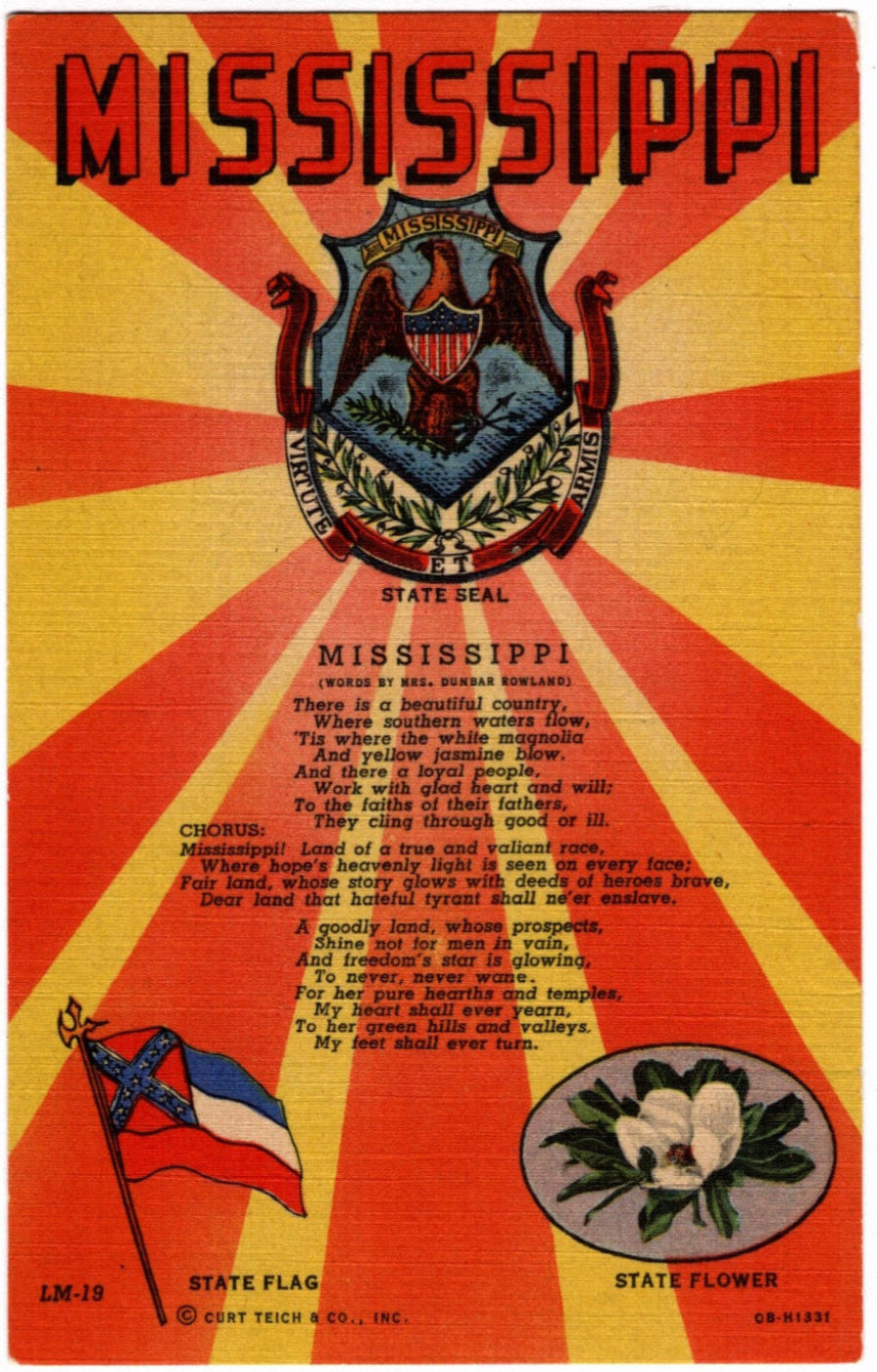 1940 Mississippi Postcard.