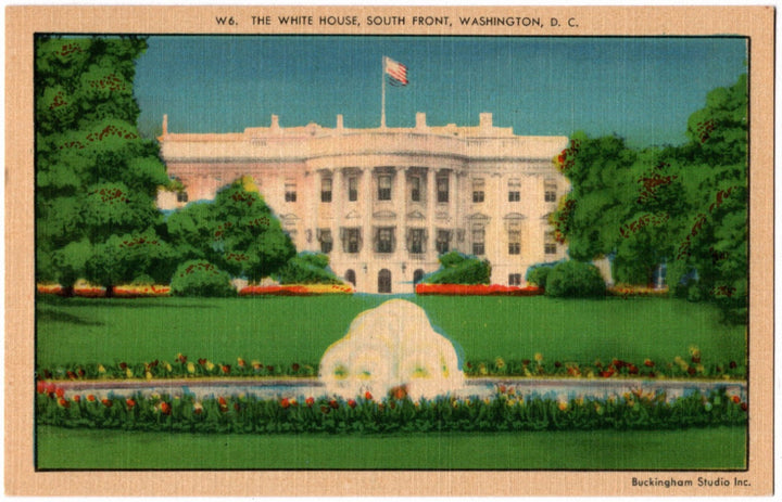Vintage White House Washington, D.C. Postcard.