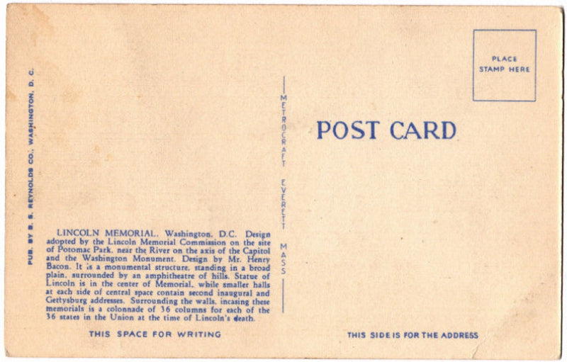Back of postcard.