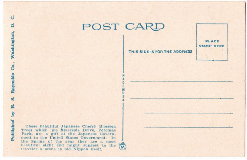 Back of postcard.