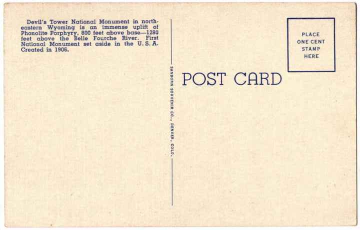 Back of postcard.