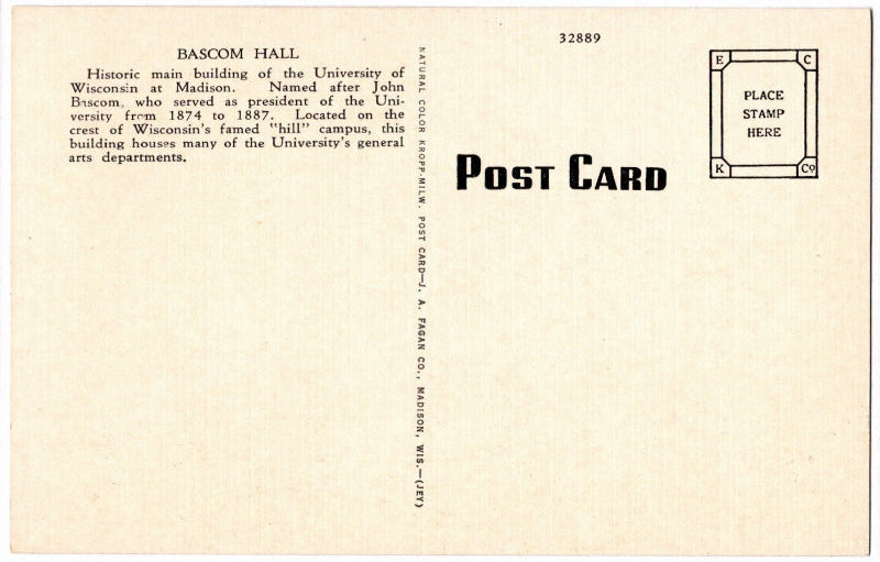 Back of postcard.
