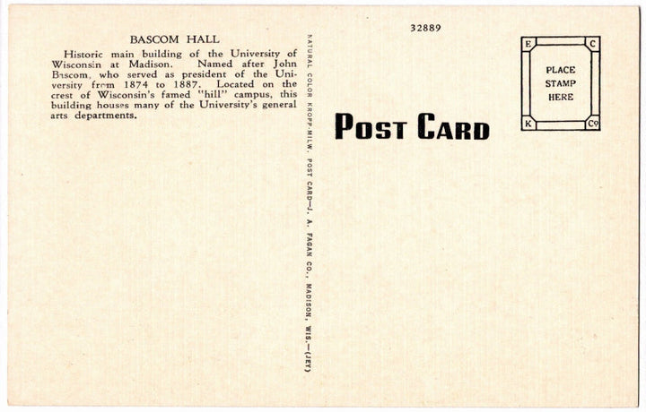 Back of postcard.