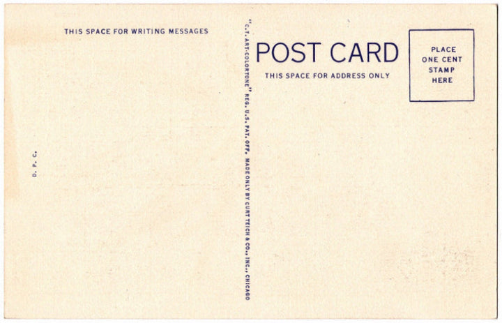 Back of postcard.