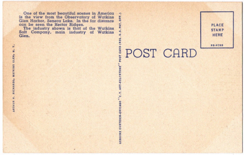 Back of postcard.