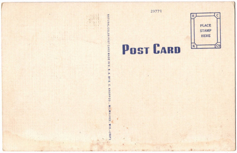 Back of postcard.