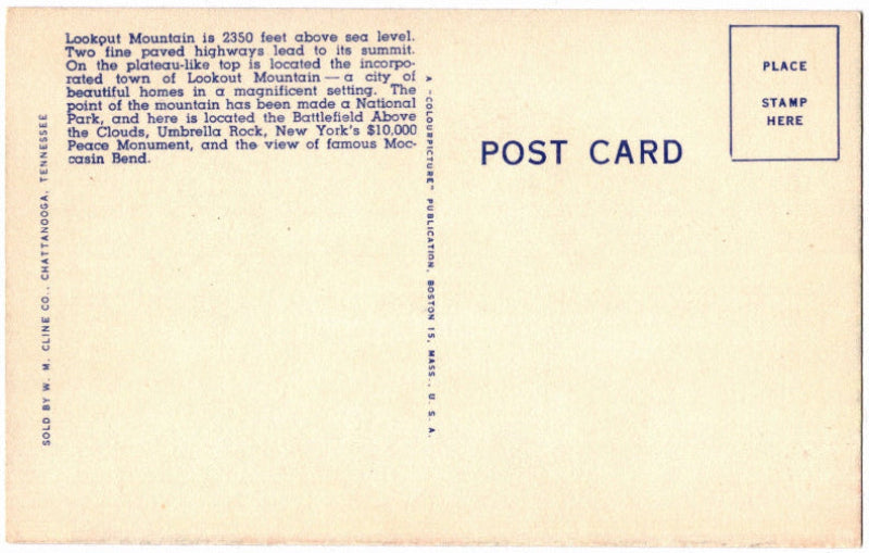 Back of postcard.