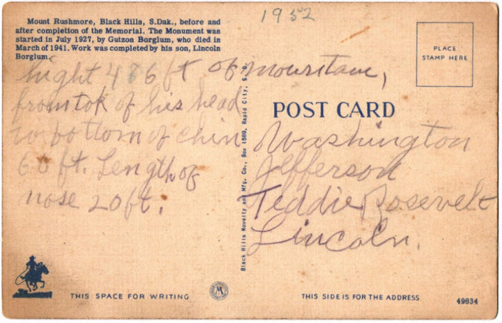 Back of postcard.