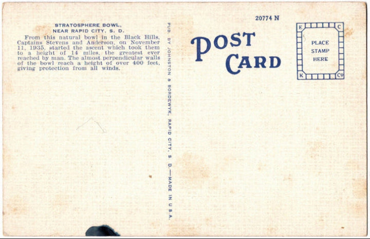 Back of postcard.