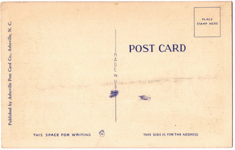 Back of postcard.
