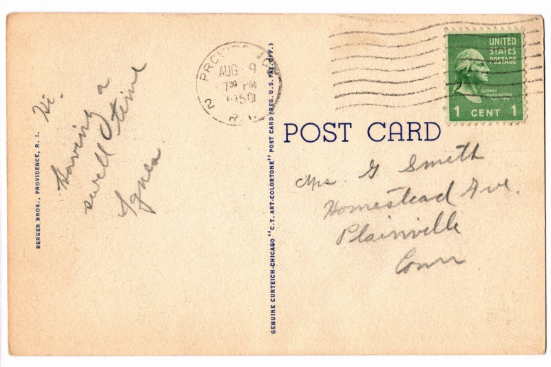 Back of postcard.