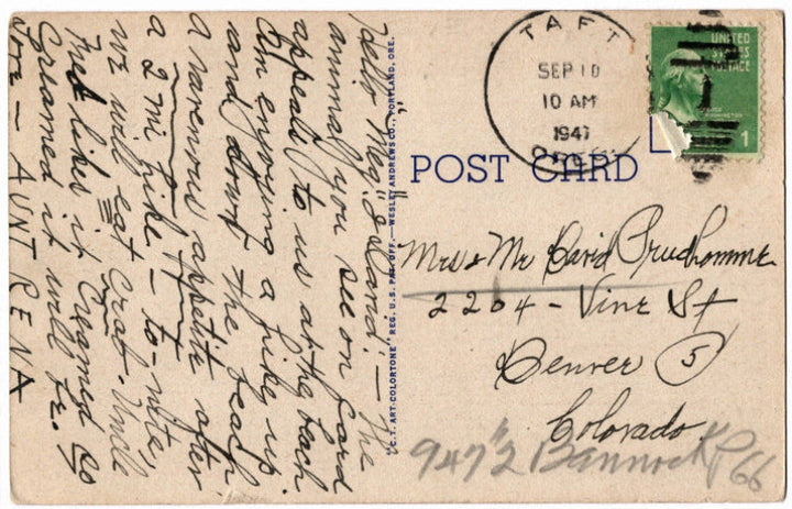 Back of postcard.