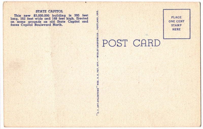 Back of postcard.