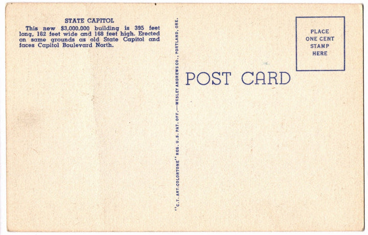 Back of postcard.