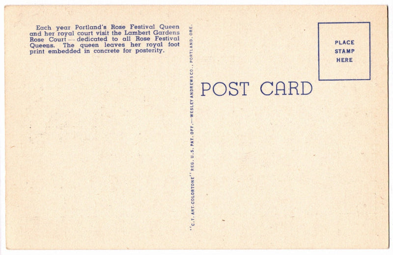 Back of postcard.