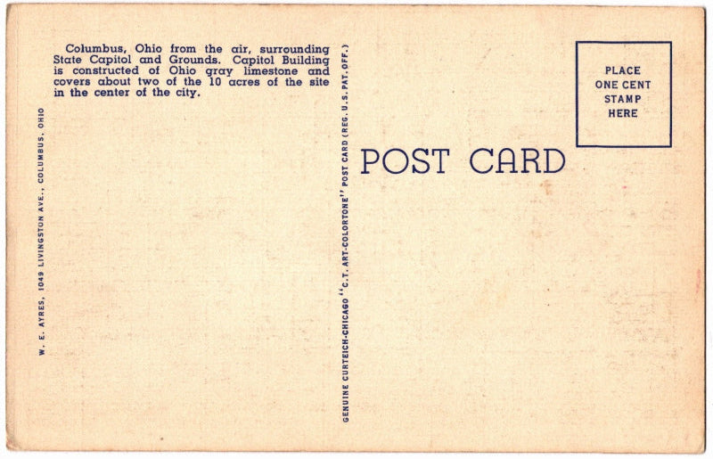 Back of postcard.