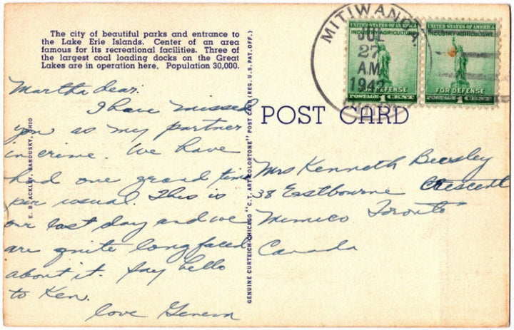 Back of postcard.