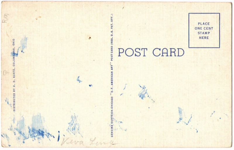 Back of postcard.