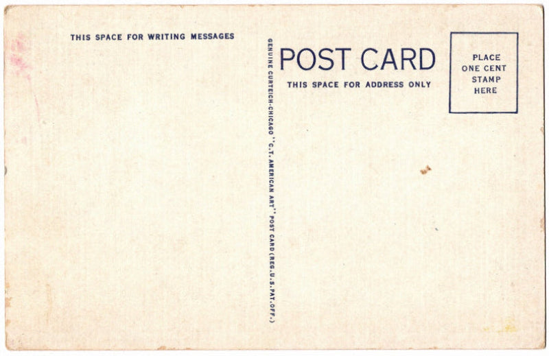 Back of postcard.