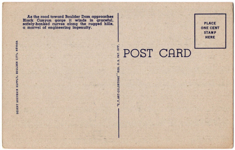 Back of postcard.