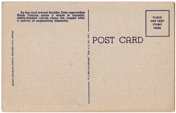 Back of postcard.
