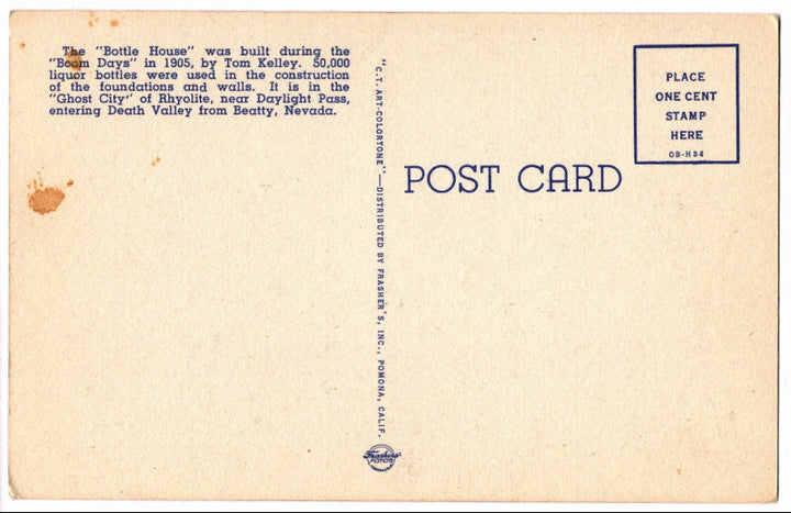 Back of postcard.