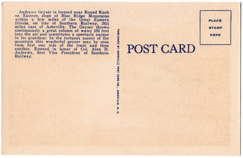 Back of postcard.