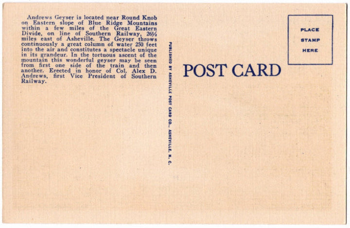 Back of postcard.