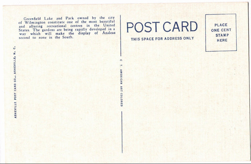Back of postcard.
