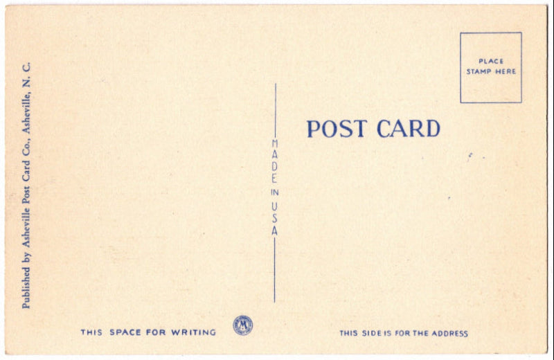 Back of postcard.