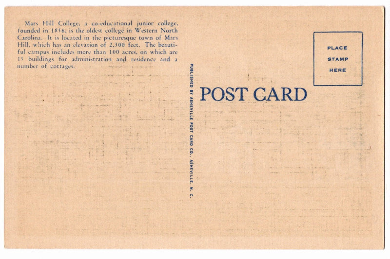 Back of postcard.