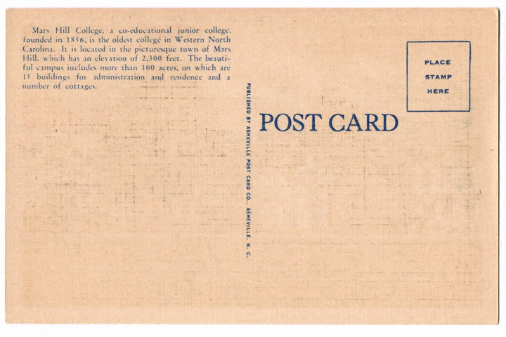 Back of postcard.