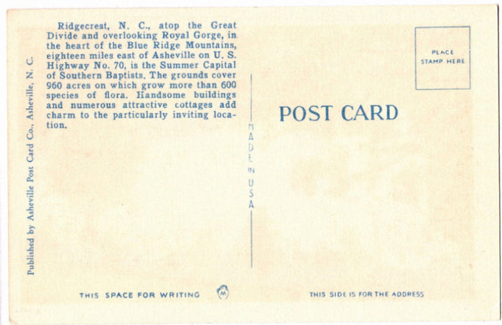 Back of postcard.