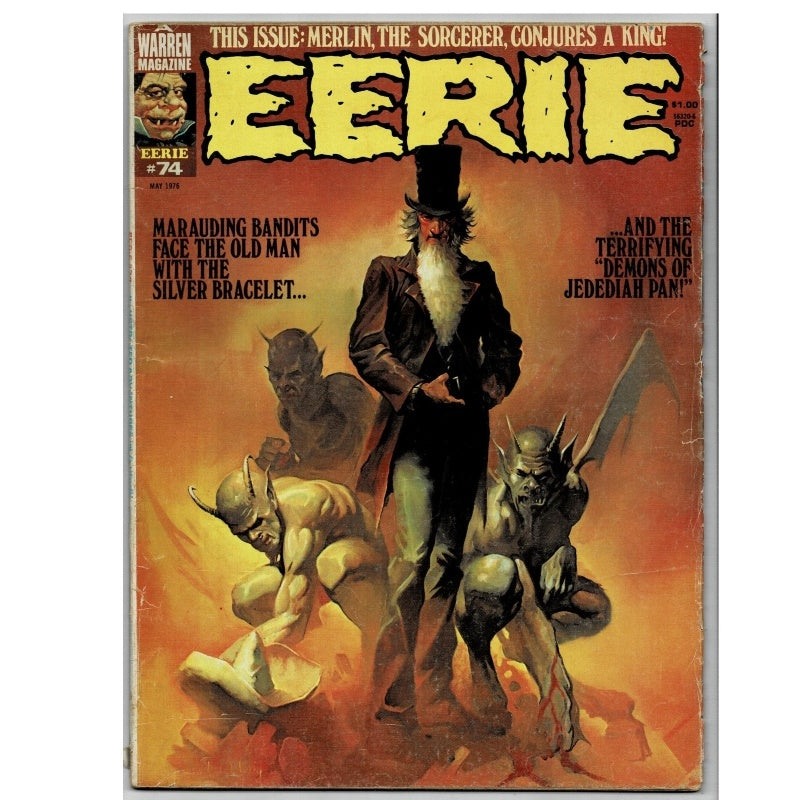 Eerie 74 Merlin Sorcerer Conjures King Graphic Novel 1976 Warren Comic Book