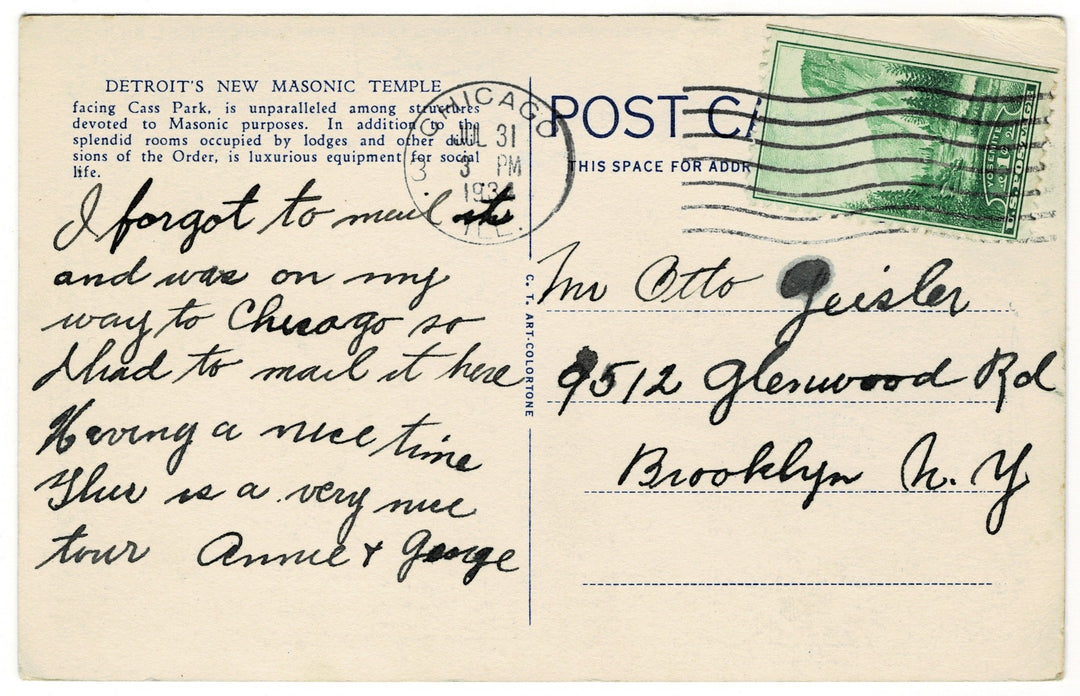 Vintage Postcard.