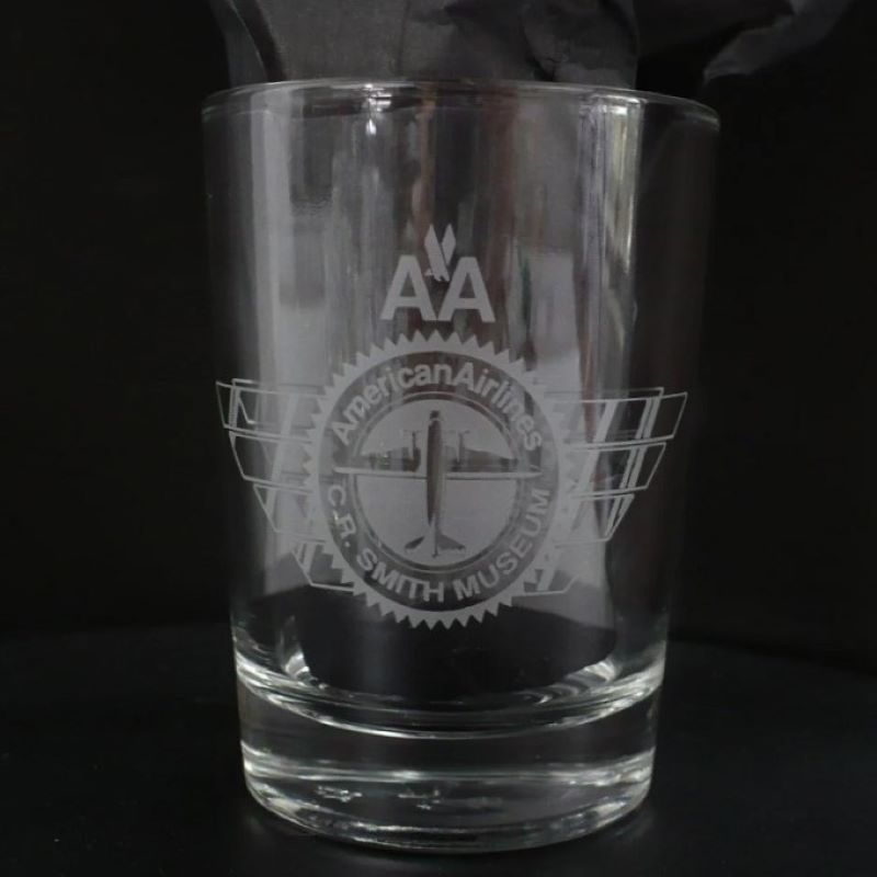 1990s American Airlines DC-3 Smith Shot Glass side one.