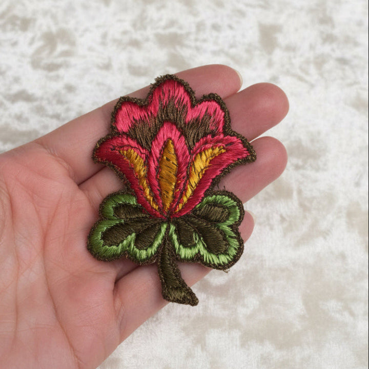 1890 Pair Victorian Gilded Lily Floral Appliques.