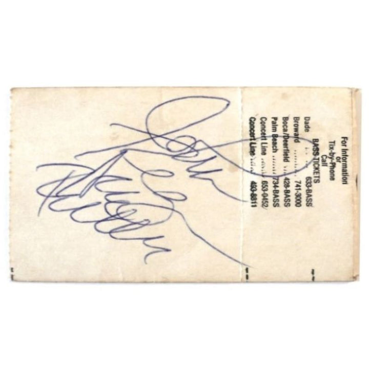 Autographed John Regan Ace Frehley's Comet Ticket 1987, Kiss, White Lion