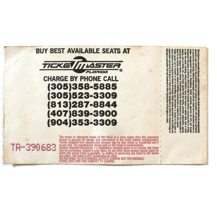 Alice In Chains Dirt Tour Ticket 1992 AIC