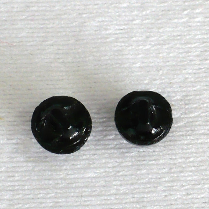 12L Faceted Black Glass Dimi Shank Buttons