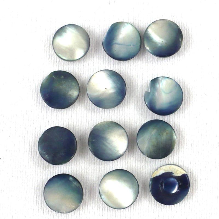 15L Blue Abalone Shell Shank Buttons