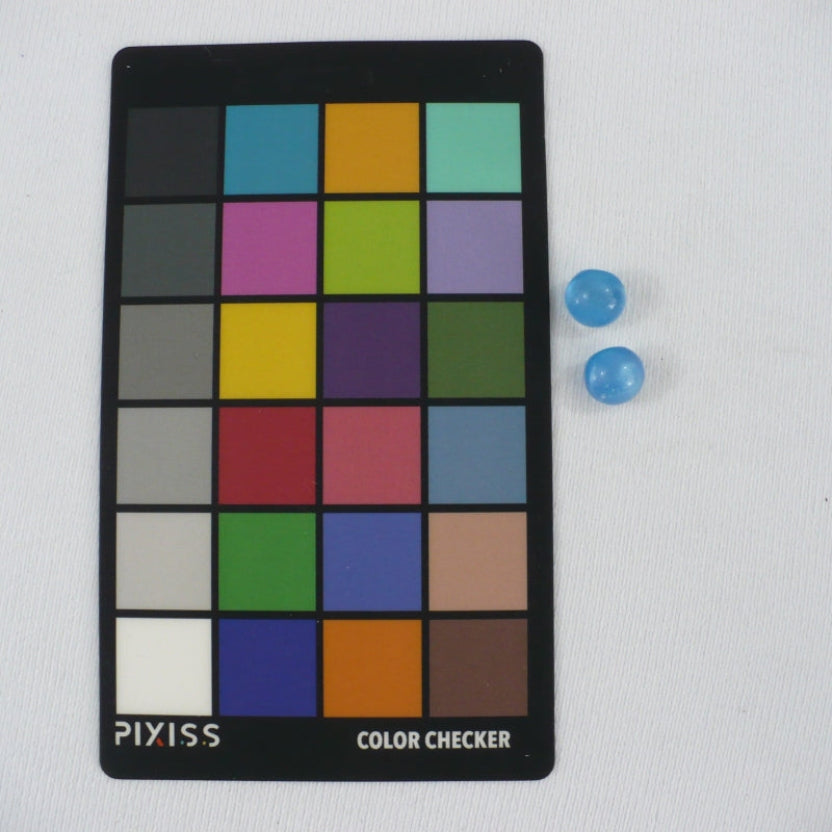 16L Set of Two Blue Glass Shank Buttons, 3/8".