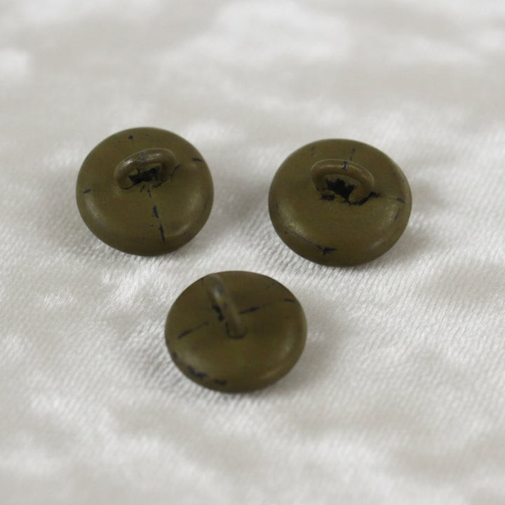 16L Set of Three Victorian Composition Pin Shank Shoe Buttons.