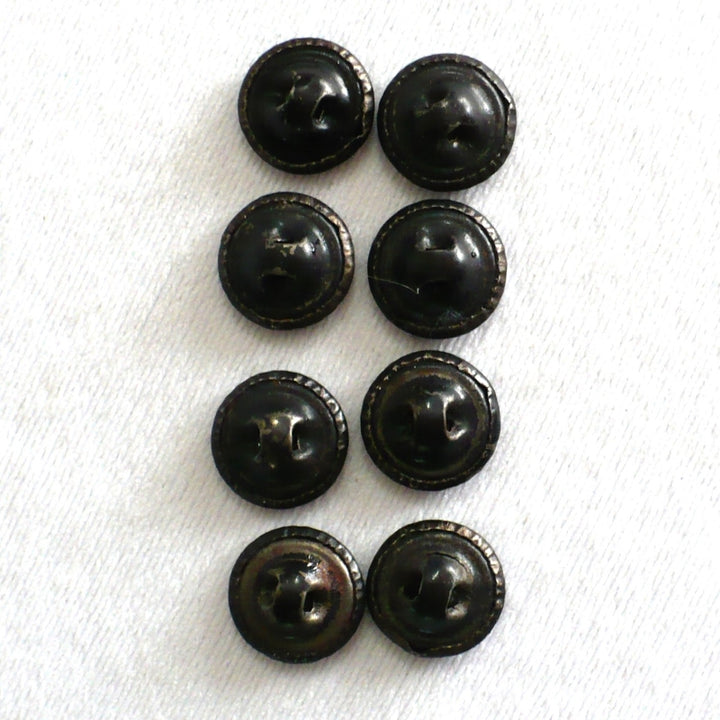 20L Pink & Black Glass Shank Buttons