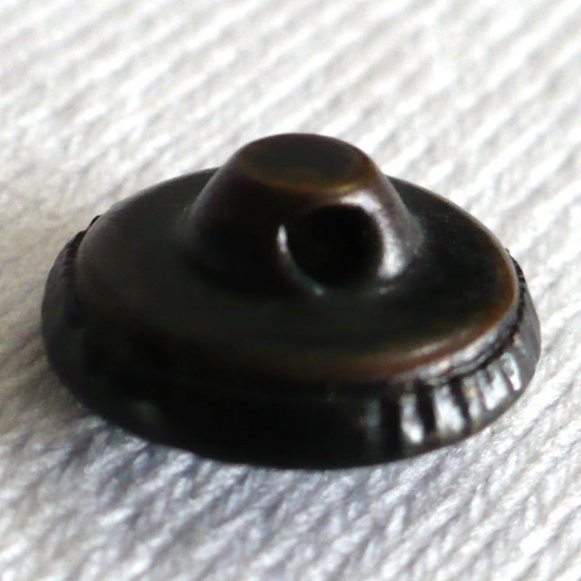 22L Set of Six Victorian Floral, Star Motif Metal Shank Buttons, 9/16".