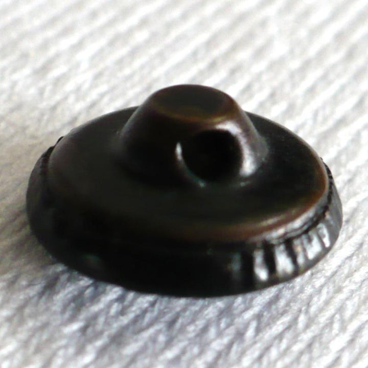 22L Set of Six Victorian Floral, Star Motif Metal Shank Buttons, 9/16".