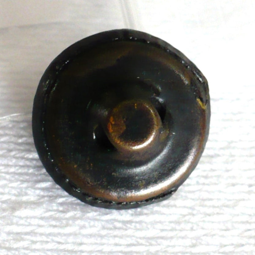 22L Set of Six Victorian Floral, Star Motif Metal Shank Buttons, 9/16".