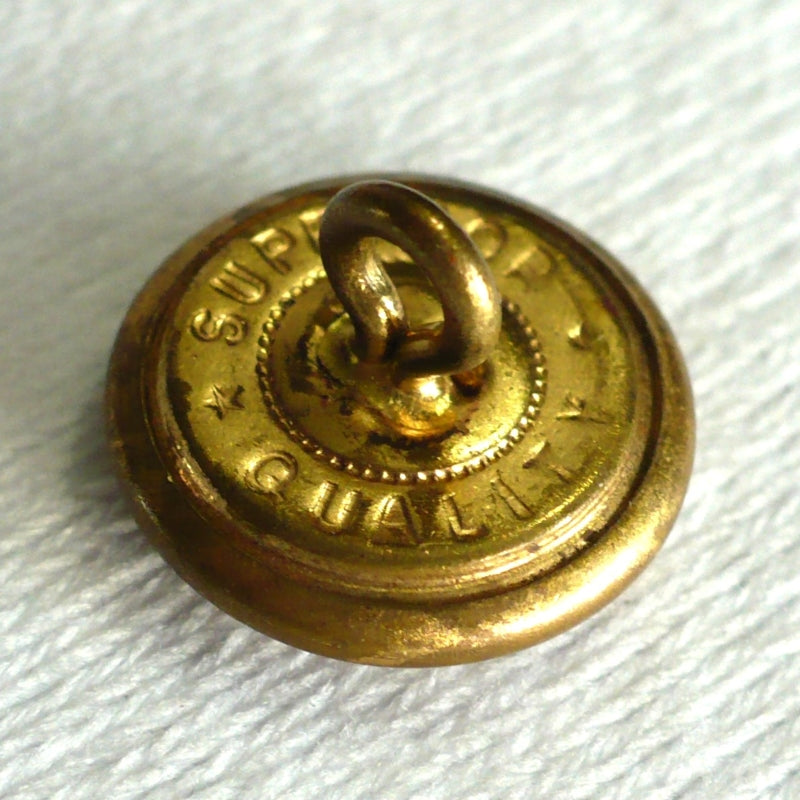 25L One Brass Lyre Superior Quality Shank Button, 5/8"